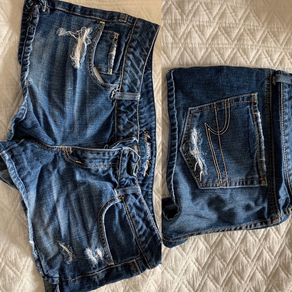 American eagle distressed jean shorts